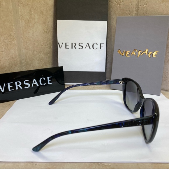 New Versace MOD4264-B 5127/8G. Blue Green Butterfly Shape Sunglasses - Picture 10 of 16